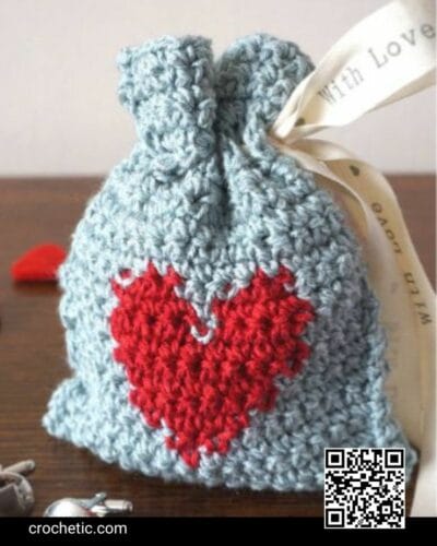 Heart Gift Bag - Crochet Pattern
