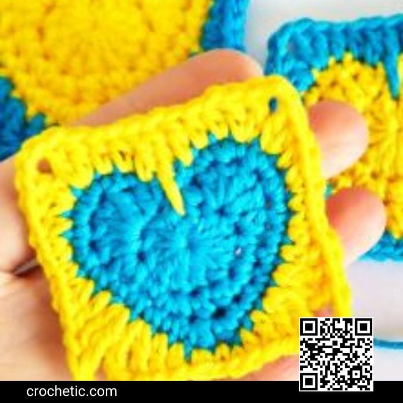 Heart Square - Crochet Pattern