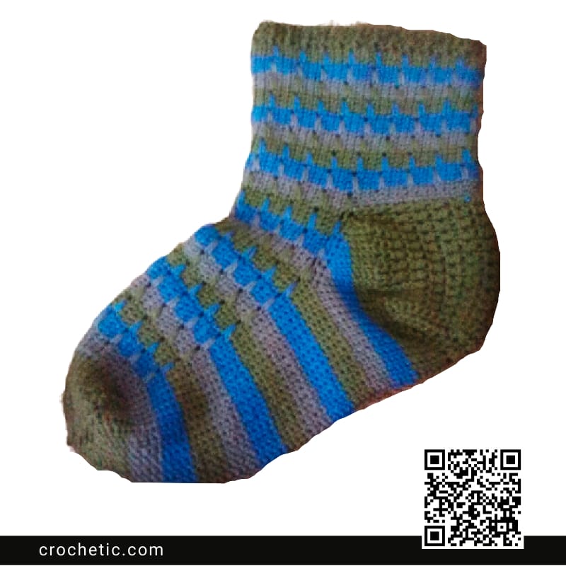 Spike Stitch Socks - Crochet Pattern
