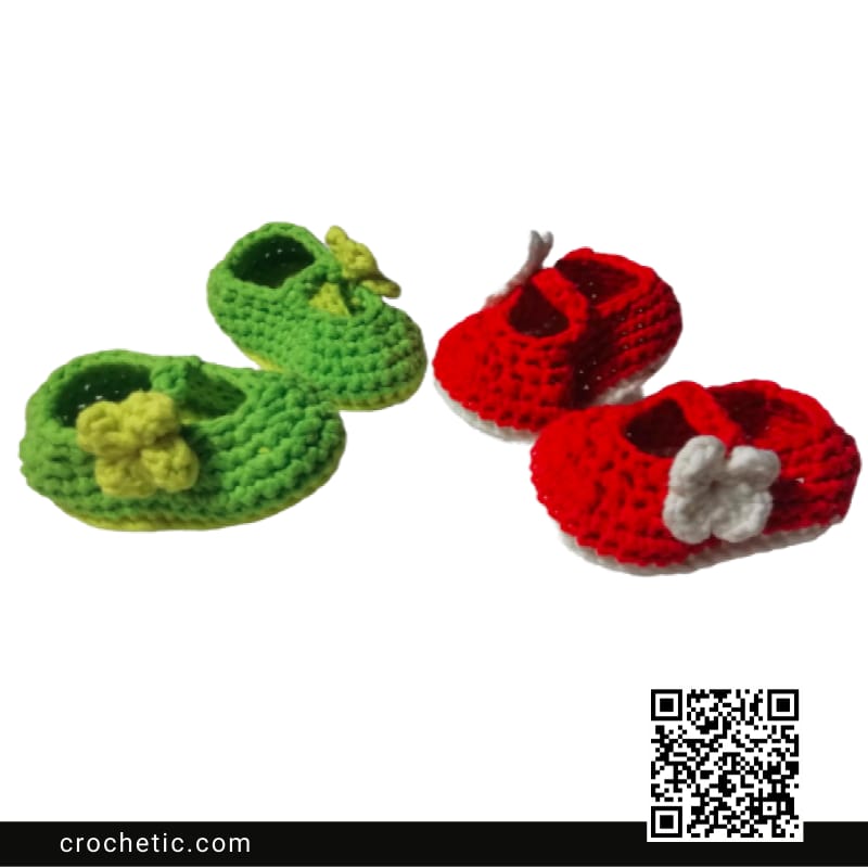 Tiny flower Booties - Crochet Pattern