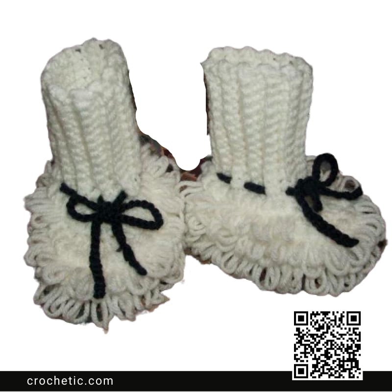 Dust Mop Slippers - Crochet Pattern