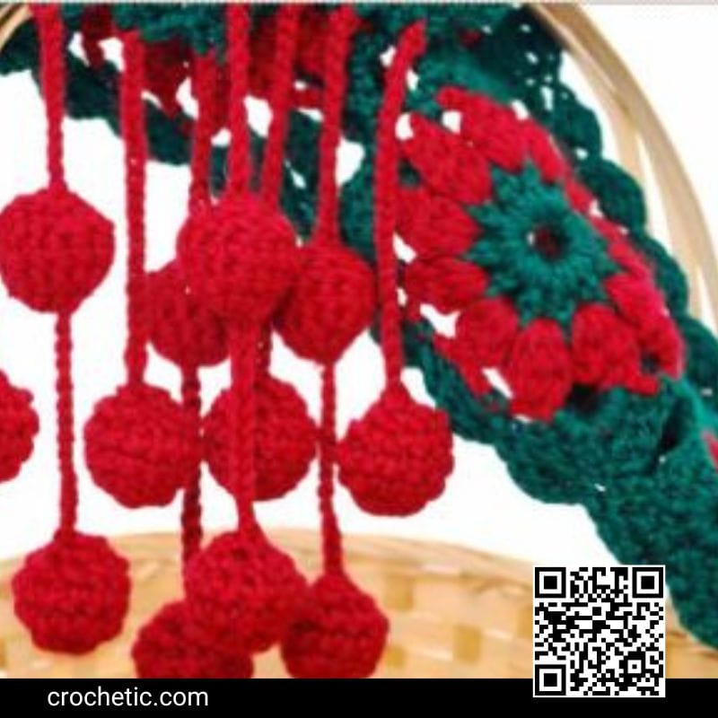 Jingle Bells Christmas Scarf - Crochet Pattern
