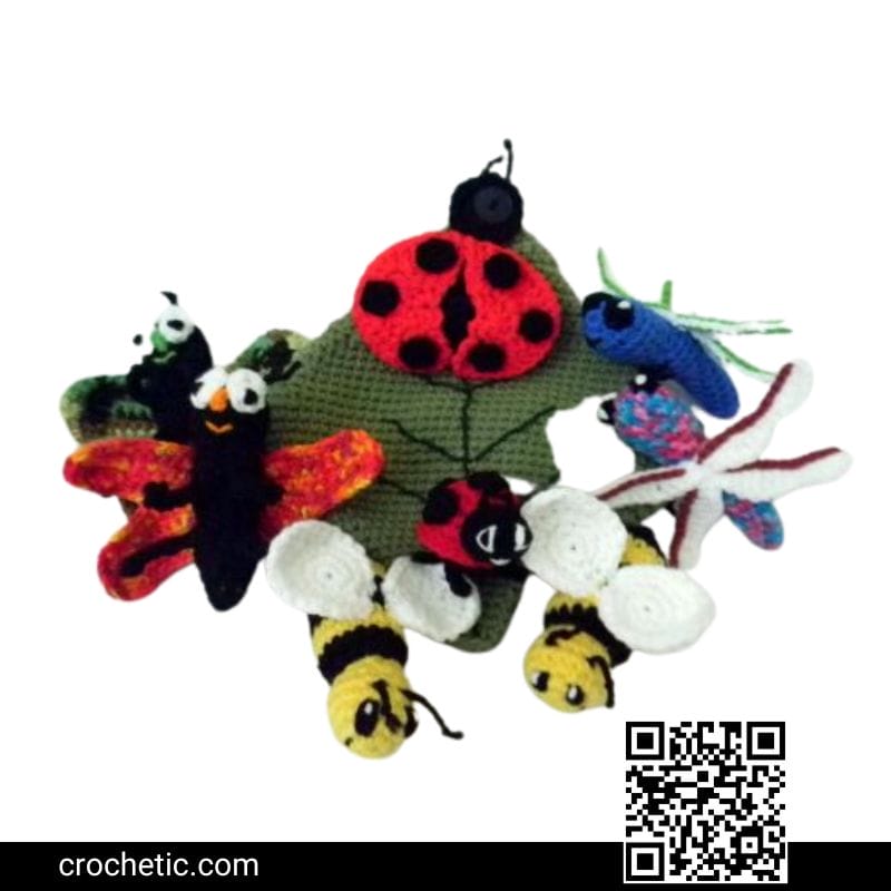 Leaf Bag and Bug Characters - Crochet Pattern