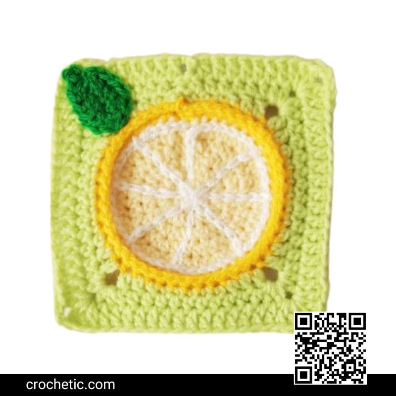 Lemon Granny Square - Crochet Pattern