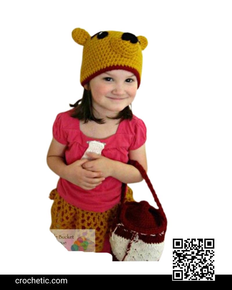Little Honey Bear Hat and Bag - Crochet Pattern