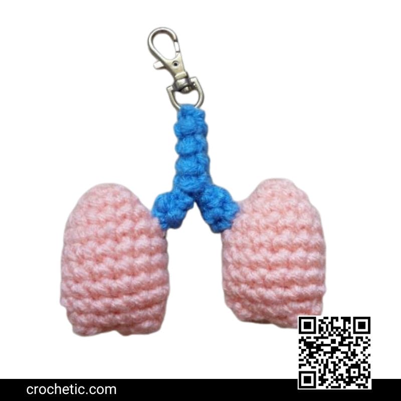 Lungs Keychain - Crochet Pattern
