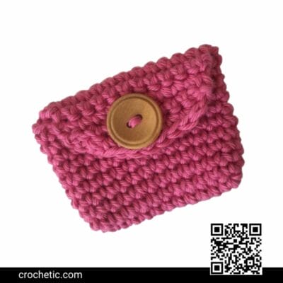 Mini Buttoned Coin Purse - Crochet Pattern