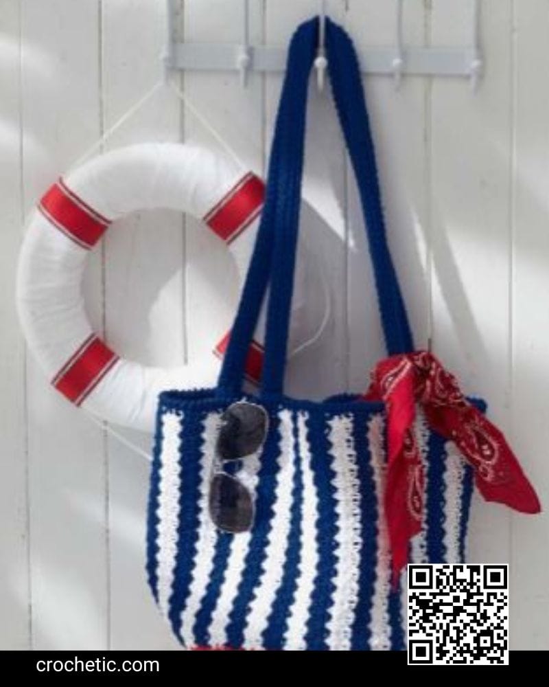 Nautical Striped Bag - Crochet Pattern