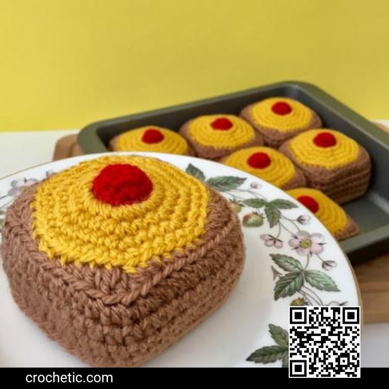 Pineapple Upside-Down Cake - Crochet Pattern