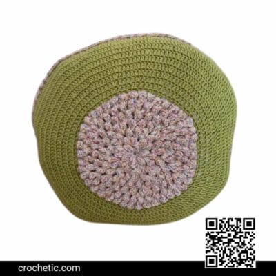 Popcorn Round Pillow - Crochet Pattern