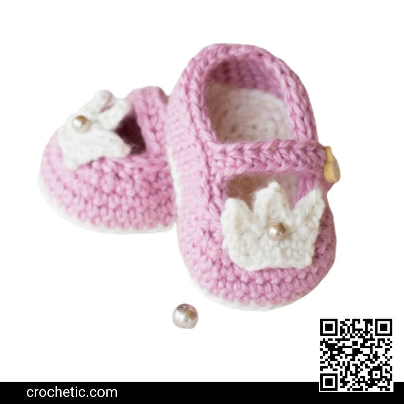 Princess Baby Booties – Crochet Pattern