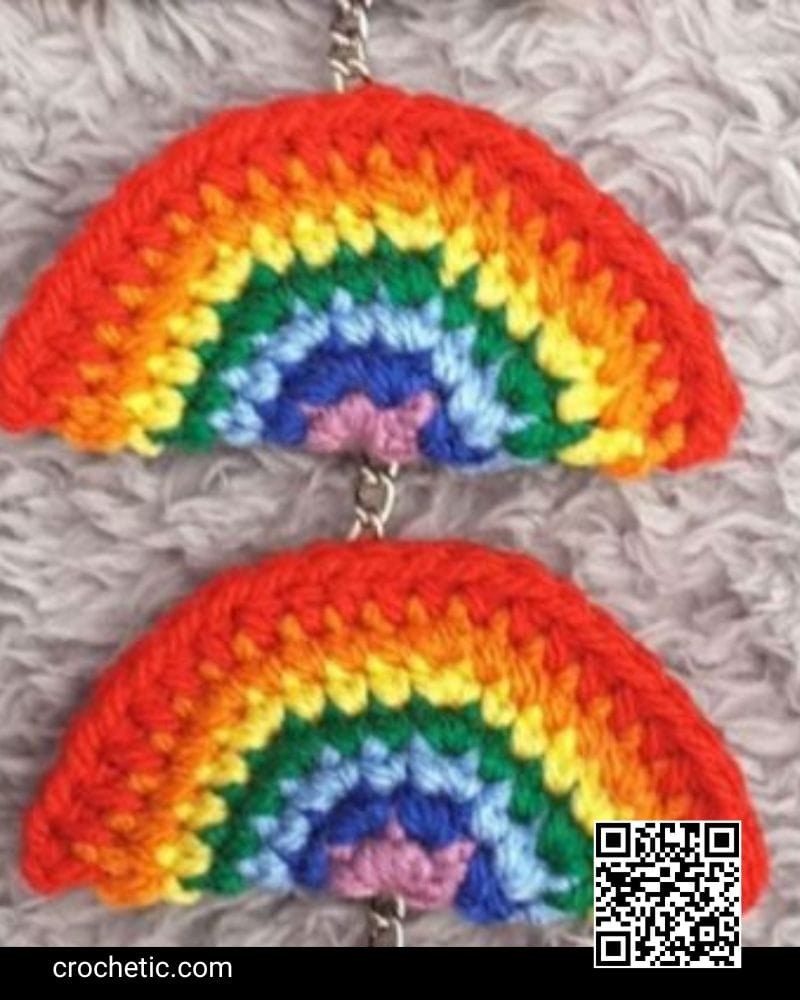 Rainbow Keychain - Crochet Pattern