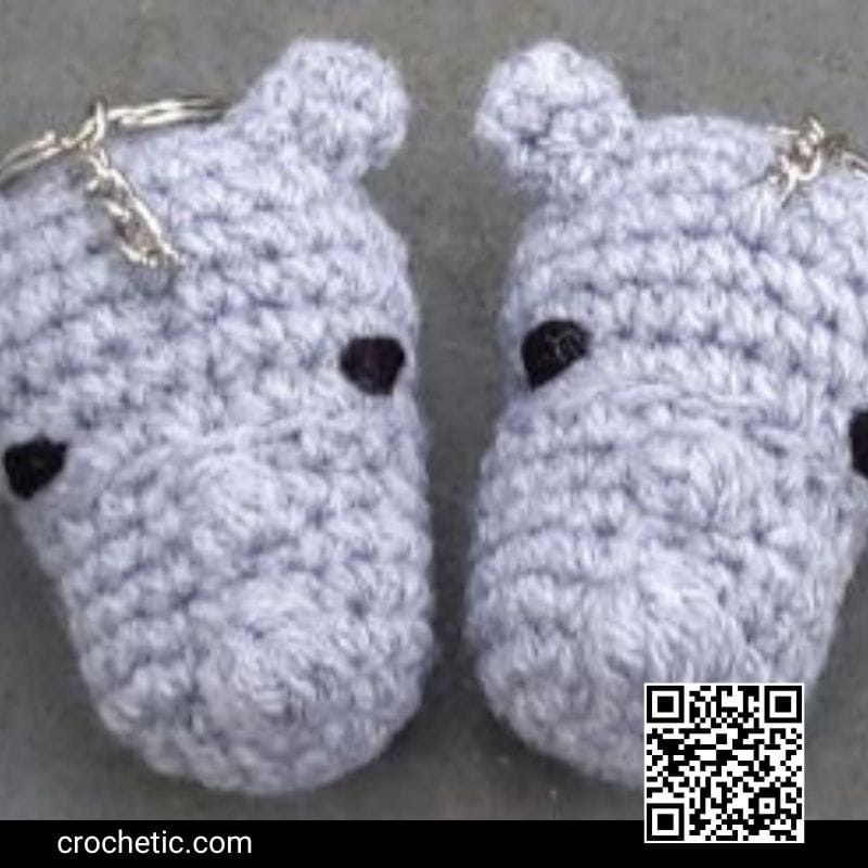 Rhino Keychain - Crochet Pattern
