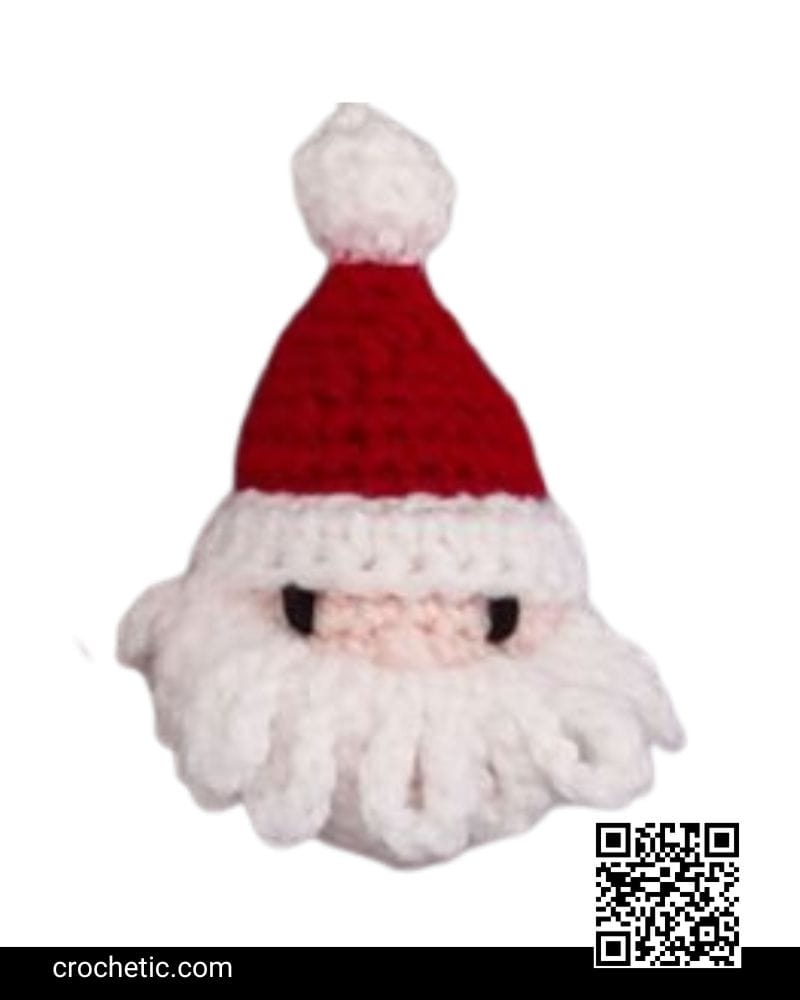 Santa Keychain - Crochet Pattern
