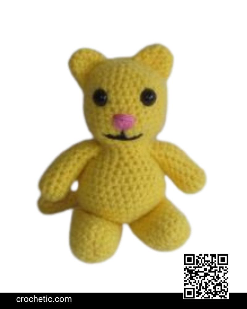 Simple Yellow Kitty - Crochet Pattern