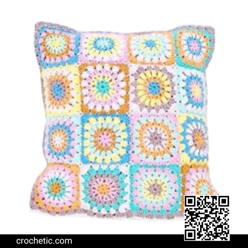 Soft Colored Circle Square - Crochet Pattern