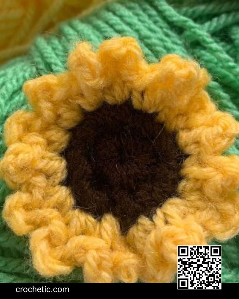 Sunflower Applique - Crochet Pattern