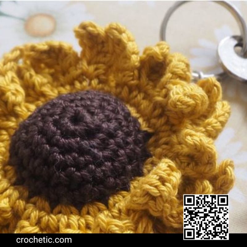 Sunflower Key Keeper - Crochet Pattern
