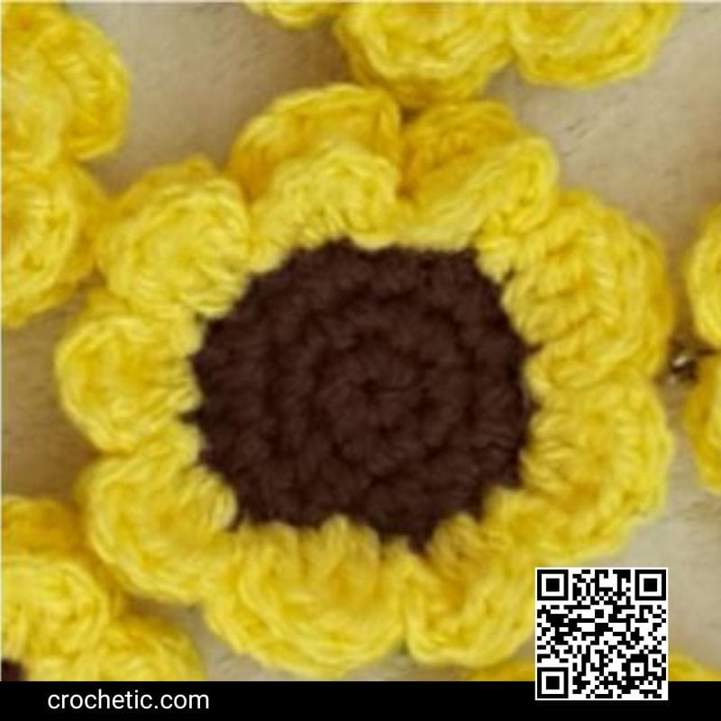 Sunflower Keychain - Crochet Pattern