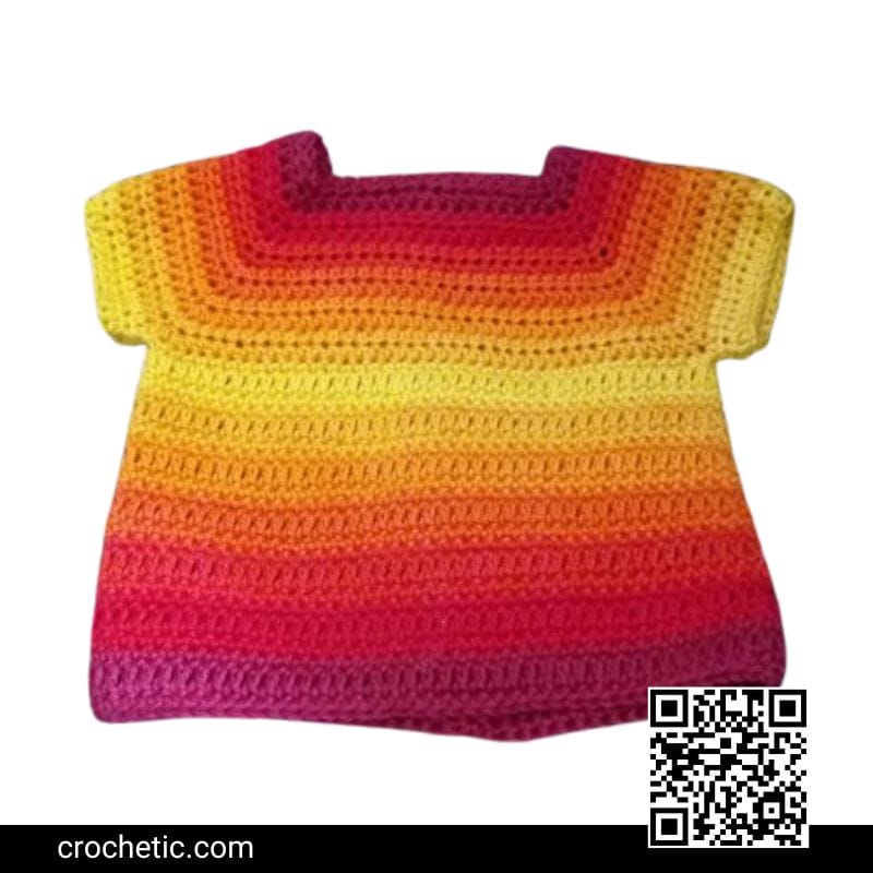 Sunset Cotton Baby Top - Crochet Pattern