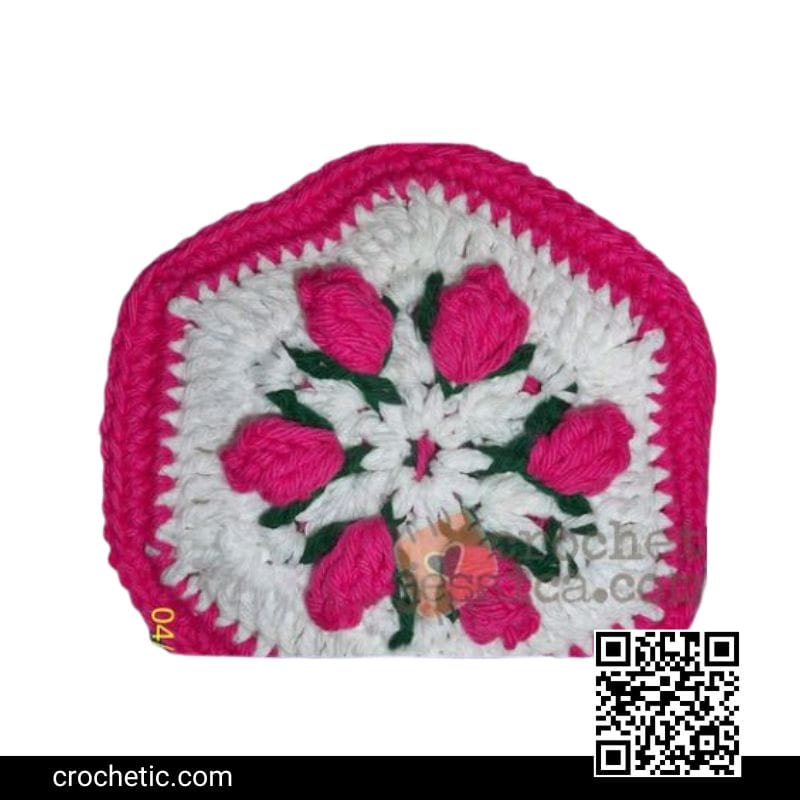 Tulips Potholder - Crochet Pattern