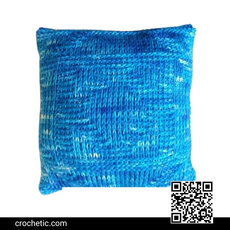Tunisian Sampler Cushion Cover - Crochet Pattern