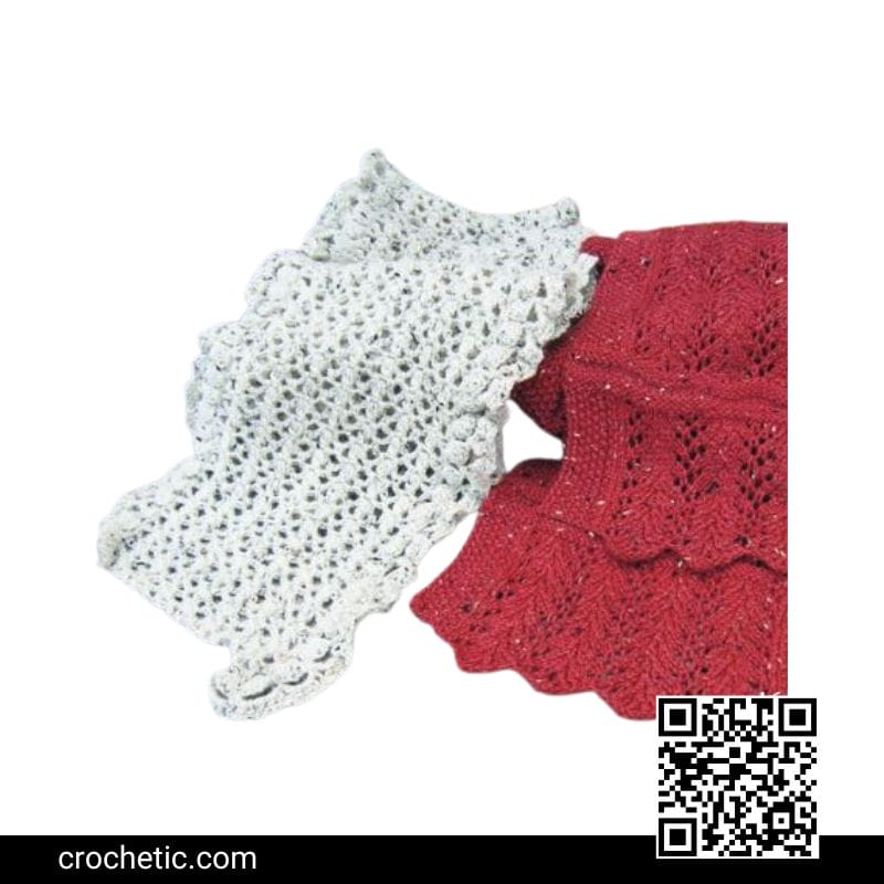 Tweed Lace Scarf Duo - Crochet Pattern