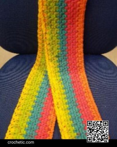 Vertical Stripe Quick Scarf - Crochet Pattern