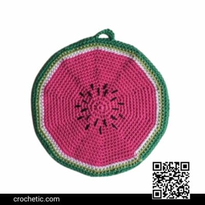 Watermelon Pot Holder - Crochet Pattern