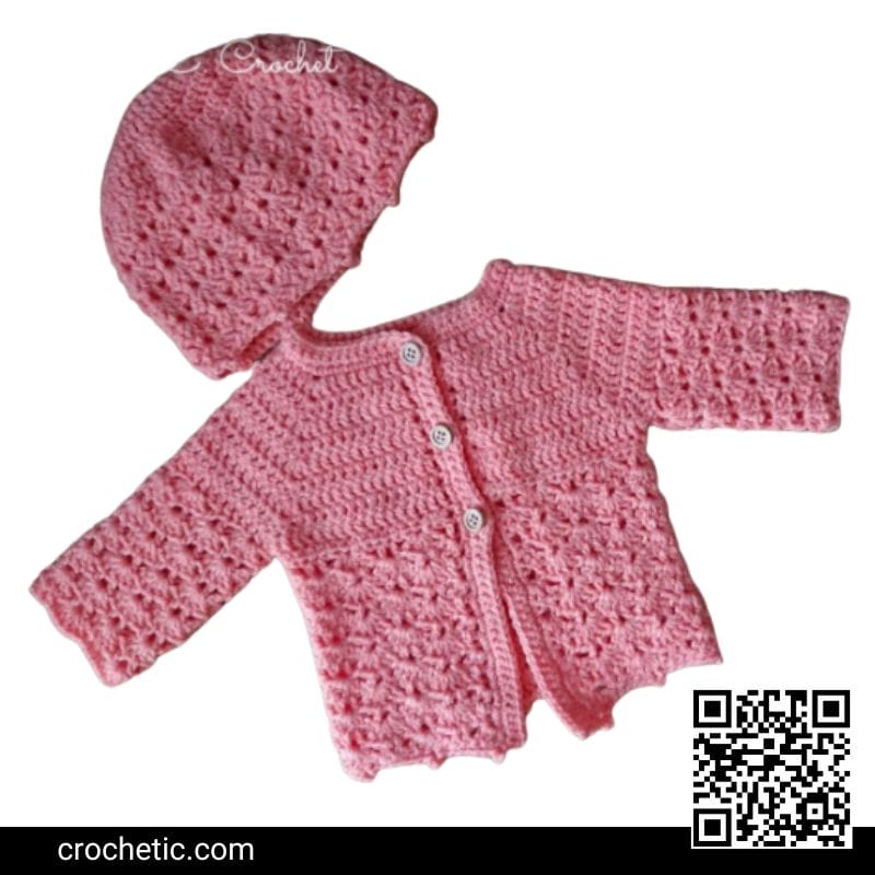 Yavanna Baby Cardigan and Hat Set – Crochet Pattern
