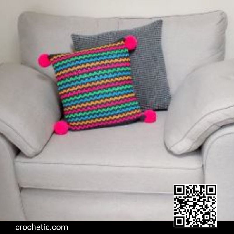 Zig Zag Zing Cushion - Crochet Pattern
