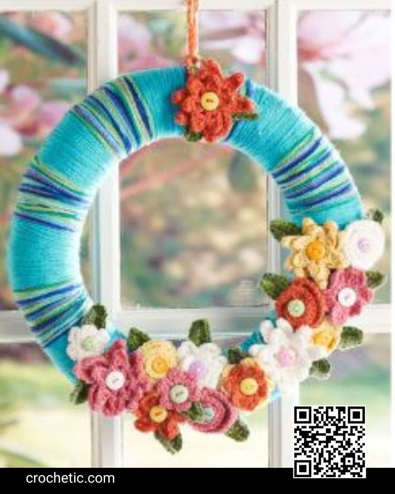 April Flowers Wreath - Crochet PatternApril Flowers Wreath - Crochet Pattern