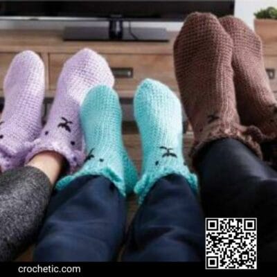 Bear Foot Socks - Crochet Pattern
