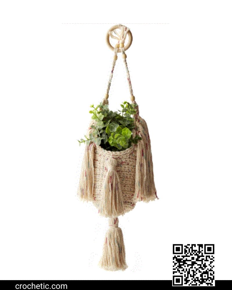 Boho Fringed Plant Hanger - Crochet Pattern