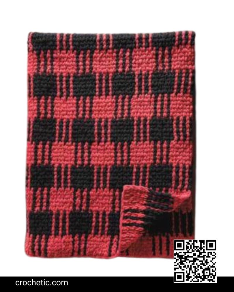 Buffalo Plaid Afghan - Crochet Pattern