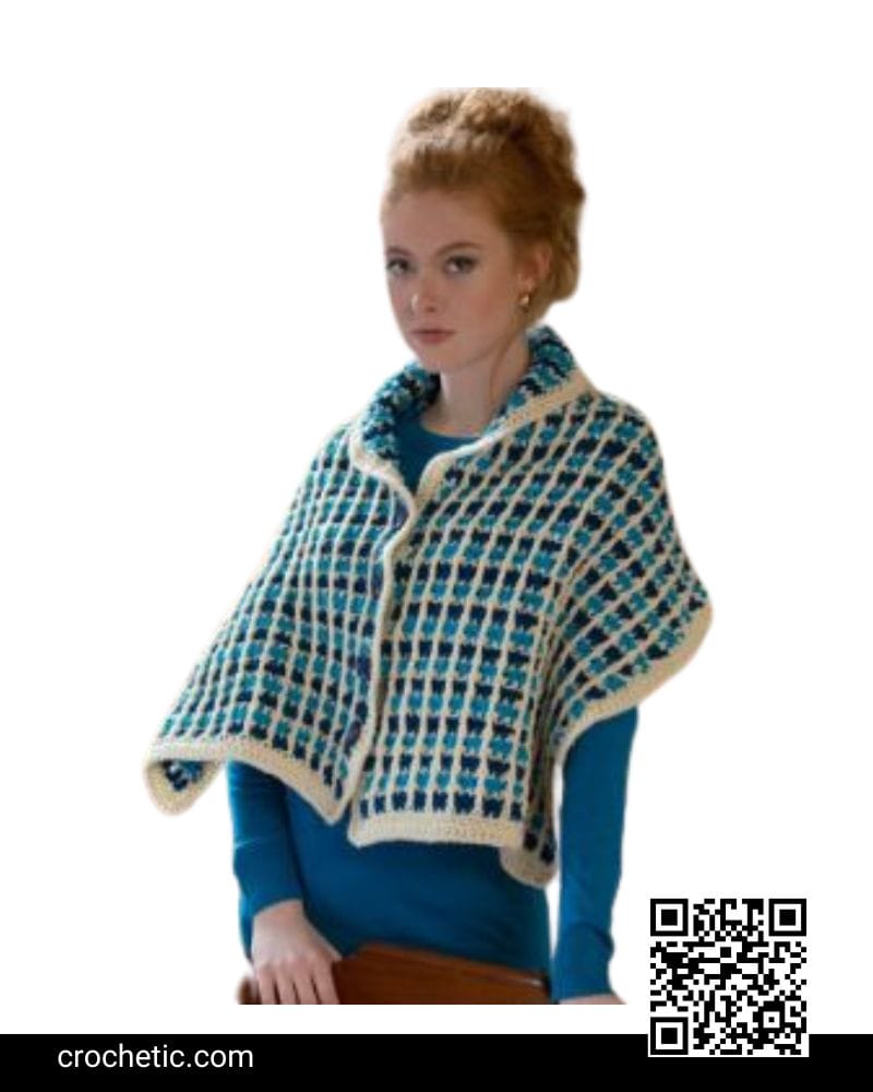 Buttoned Shawl - Crochet Pattern