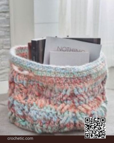 Cabled Basket - Crochet Pattern
