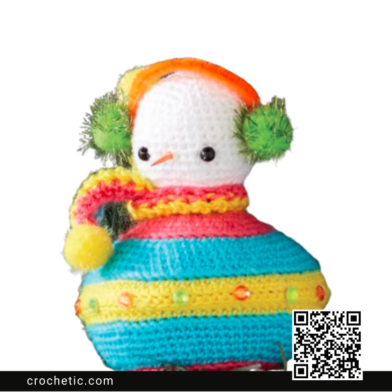 Flying Saucer Snowman - Crochet Pattern