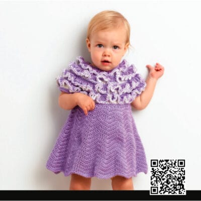 Crochet Ruffle Yoke Baby Dress - Crochet Pattern