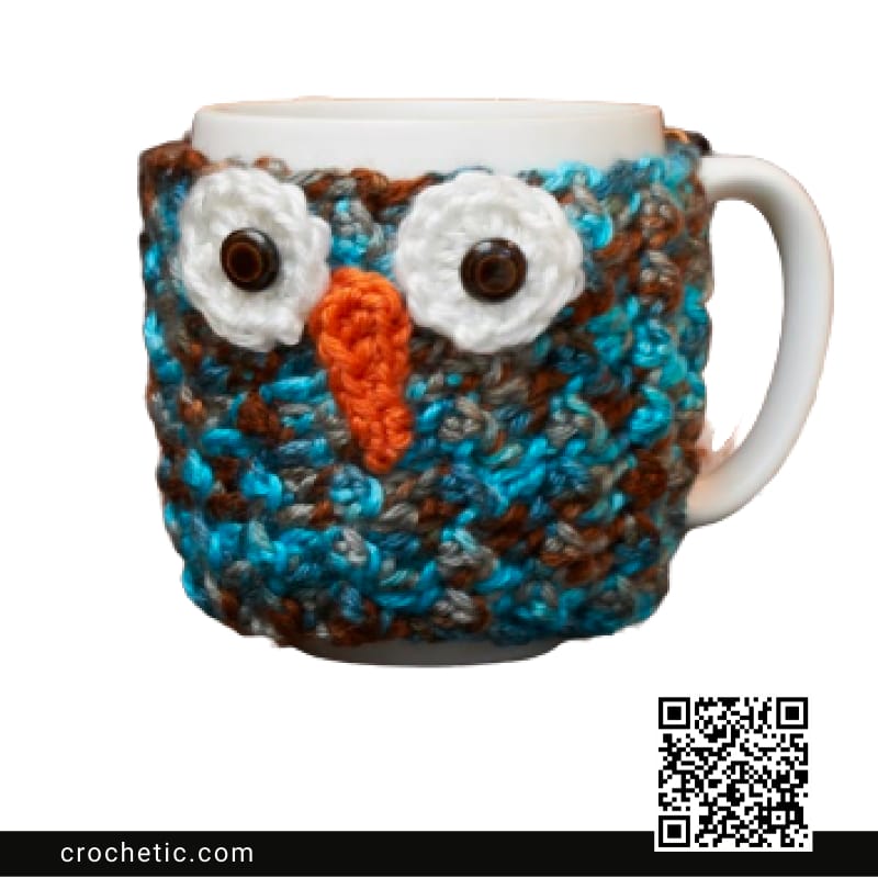 Woodland Owl Cup Cozy - Crochet Pattern