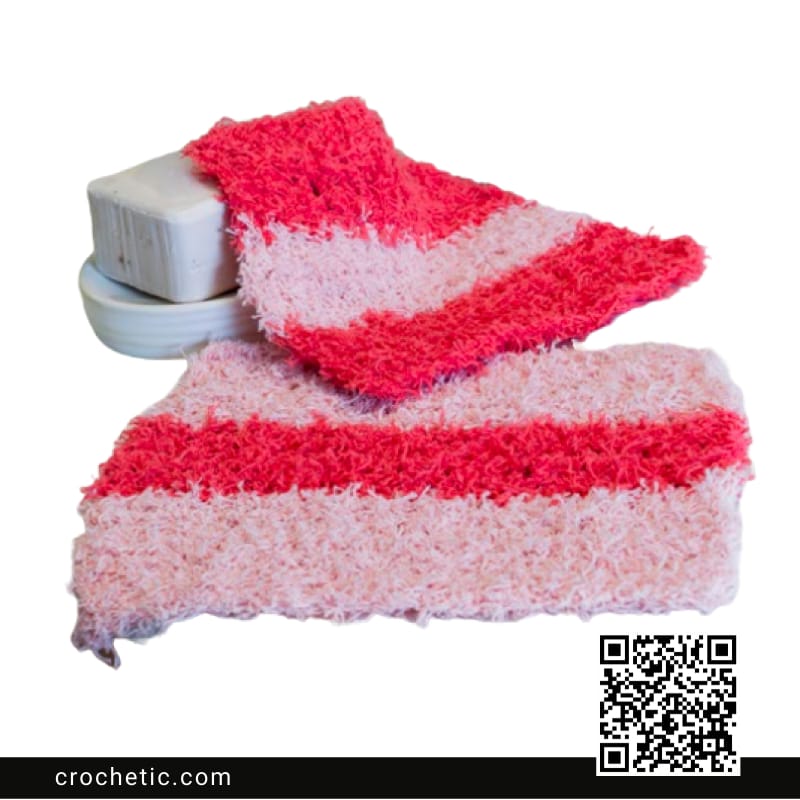 Wide Stripes Washcloths - Crochet Pattern