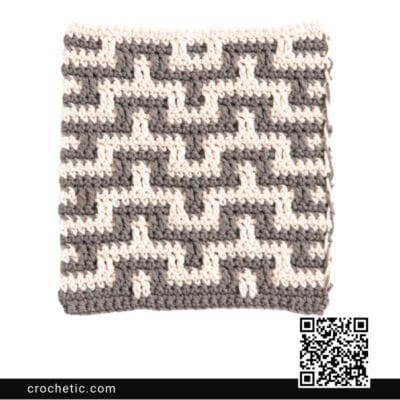 Mosaic Stitch Crochet Dishcloth - Crochet Pattern