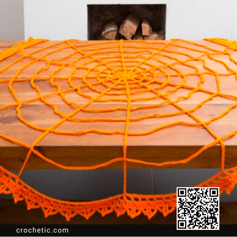 Spider Web Table Topper - Crochet Pattern