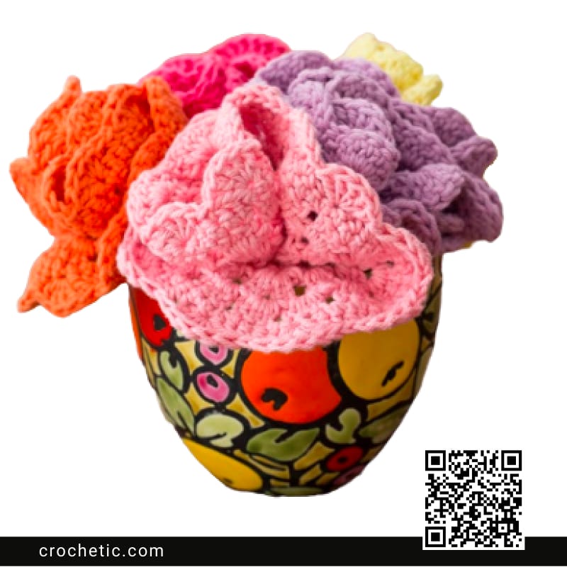 Dishcloths Bouquet - Crochet Pattern