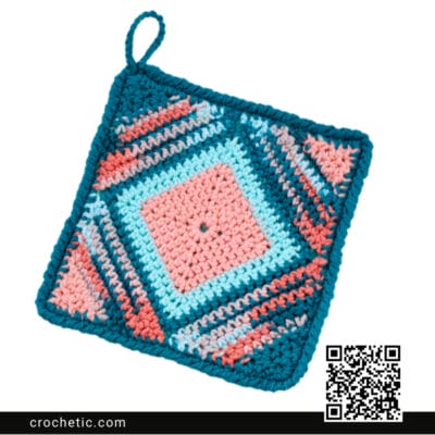 Playing The Angles Pot Holder - Crochet Pattern