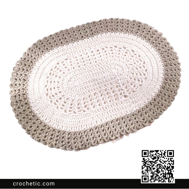 Oval Placemat & Coaster - Crochet Pattern