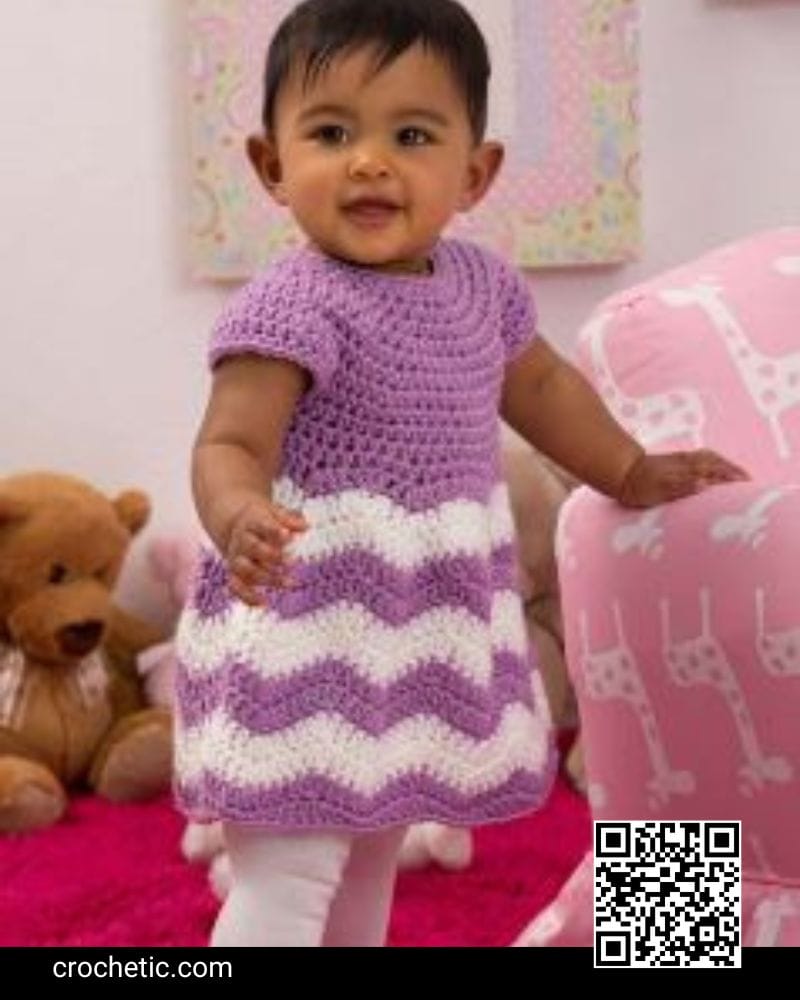 Chevron Chic Baby Dress - Crochet Pattern