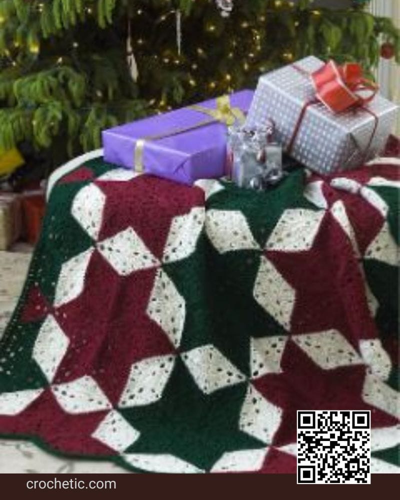 Christmas Star Throw - Crochet Pattern