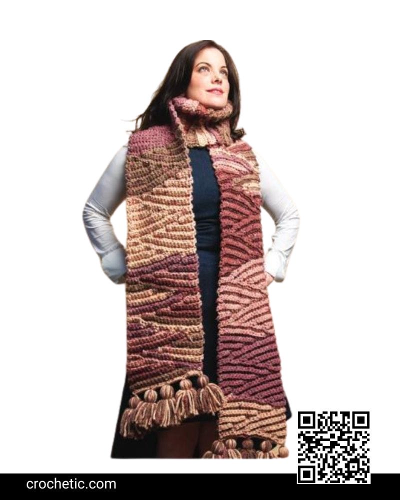 Chunky Short Row Scarf Crochet Pattern Crochet Patterns for Tops