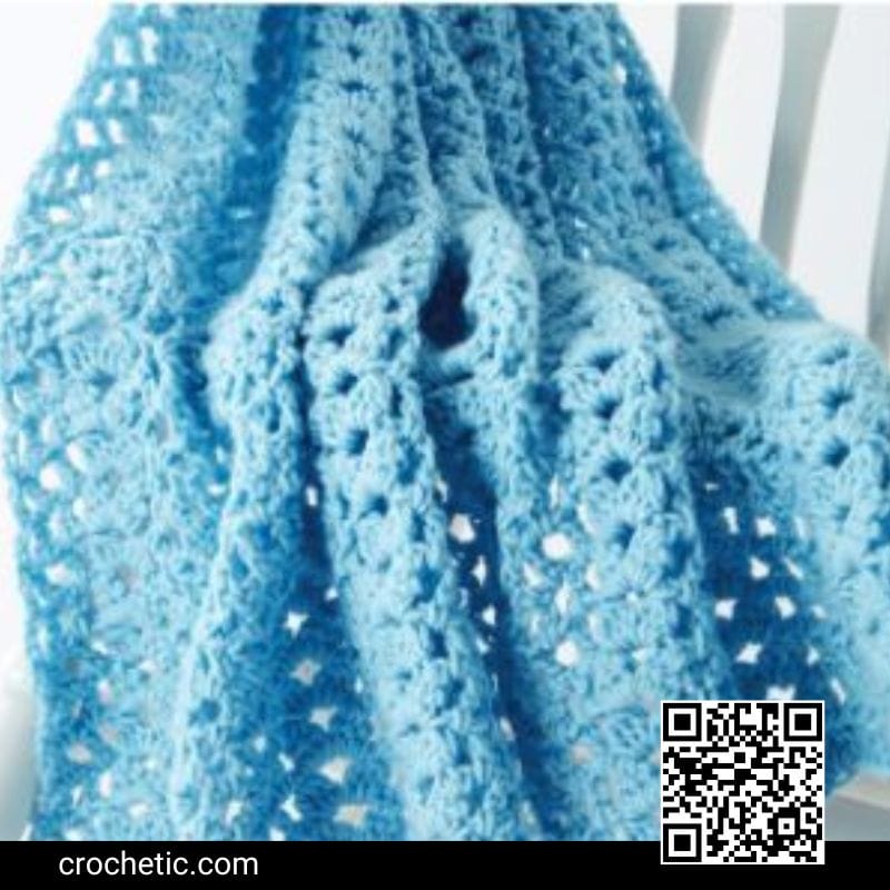Cluster Waves Baby Blanket - Crochet Pattern